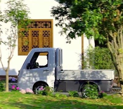 Caminhão elétrico compacto com cama de carga ajustável - 800 kg de carga, perfeita para o Urban Last - Mile Transport